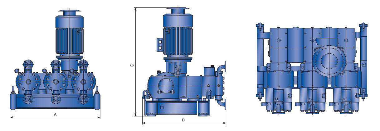 ТЕХНОЛОГИЧЕСКИЕ НАСОСЫ NOVAPLEX. Схема и размеры