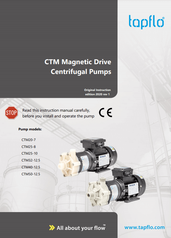 Manual CTM Magnetic Drive Centrifugal pump