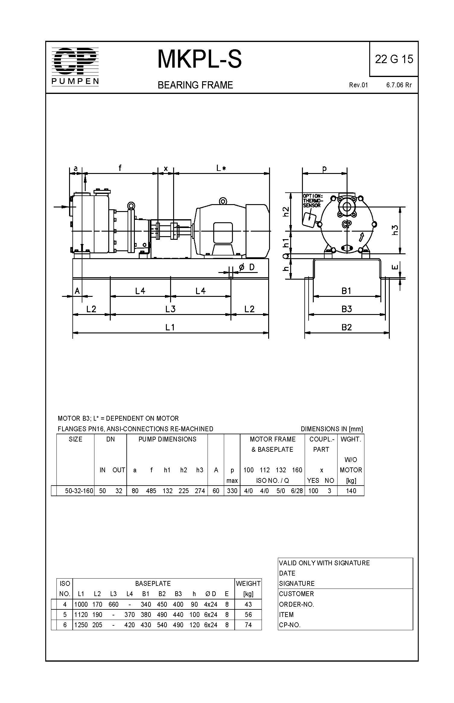 MKPL S BearingPedestal Baseplate Motor 22G15 Rev01