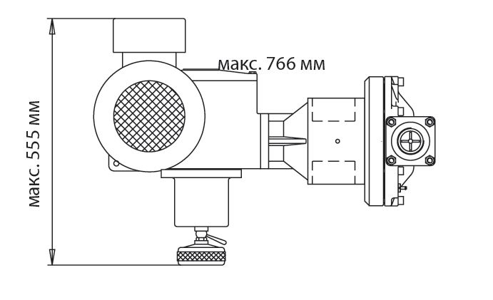 Мембранные дозирующие насосы ProCam. Размеры и технические данные привода