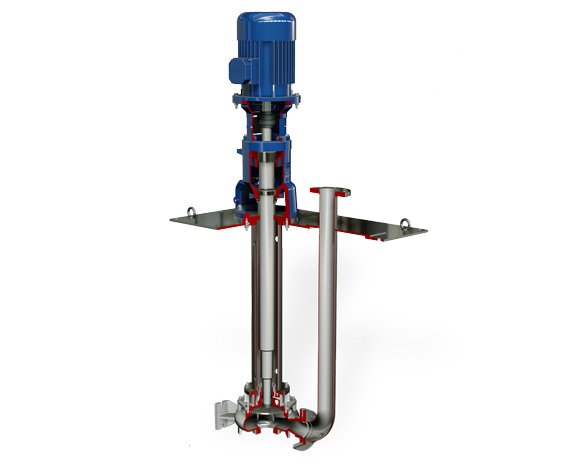 Полупогружной консольный насос