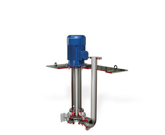 Полупогружной консольный насос