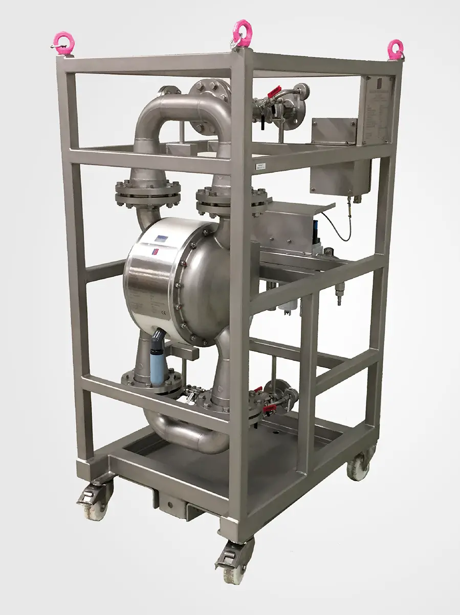 Мембранный насос для ядерной промышленности